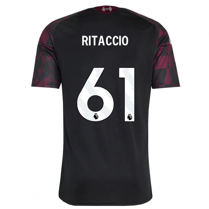 Danxen Niño Camiseta Matteo Ritaccio #61 Negro Blanco Púrpura Equipación Tercera 2026/27 La Camisa