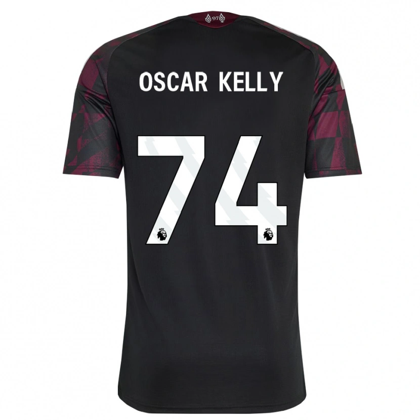 Danxen Niño Camiseta Oscar Kelly #74 Negro Blanco Púrpura Equipación Tercera 2026/27 La Camisa
