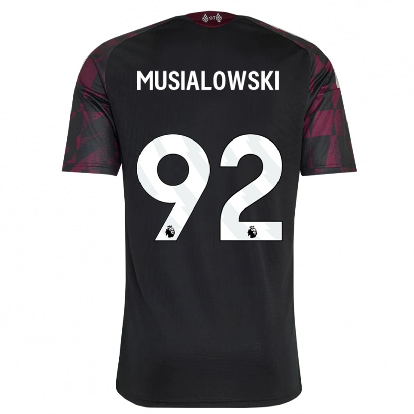 Danxen Niño Camiseta Mateusz Musialowski #92 Negro Blanco Púrpura Equipación Tercera 2026/27 La Camisa