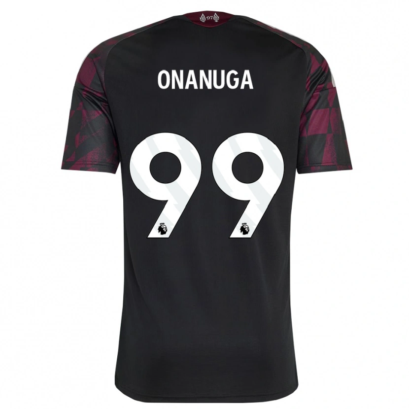 Danxen Niño Camiseta Fola Onanuga #99 Negro Blanco Púrpura Equipación Tercera 2026/27 La Camisa