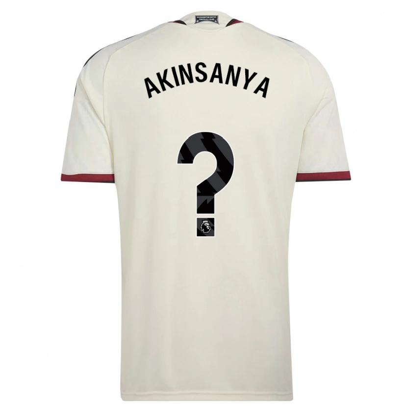 Danxen Niño Camiseta Joseph Akinsanya #0 Beige Negro Rojo Equipación Tercera 2026/27 La Camisa