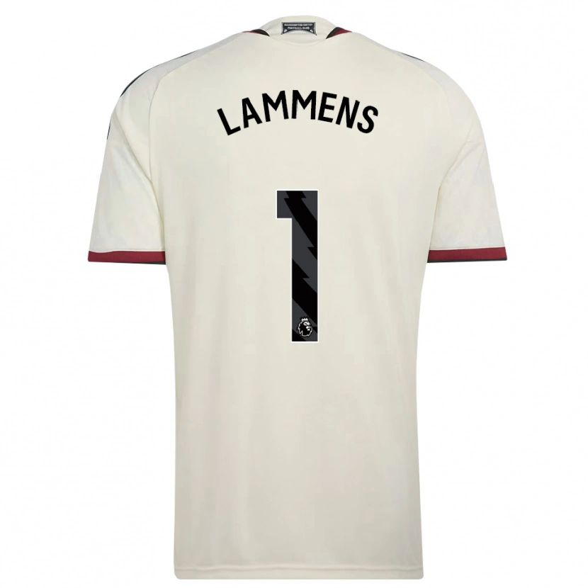 Danxen Niño Camiseta Senne Lammens #1 Beige Negro Rojo Equipación Tercera 2026/27 La Camisa