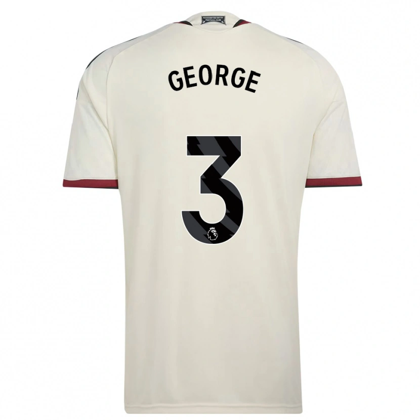 Danxen Niño Camiseta Gabby George #3 Beige Negro Rojo Equipación Tercera 2026/27 La Camisa