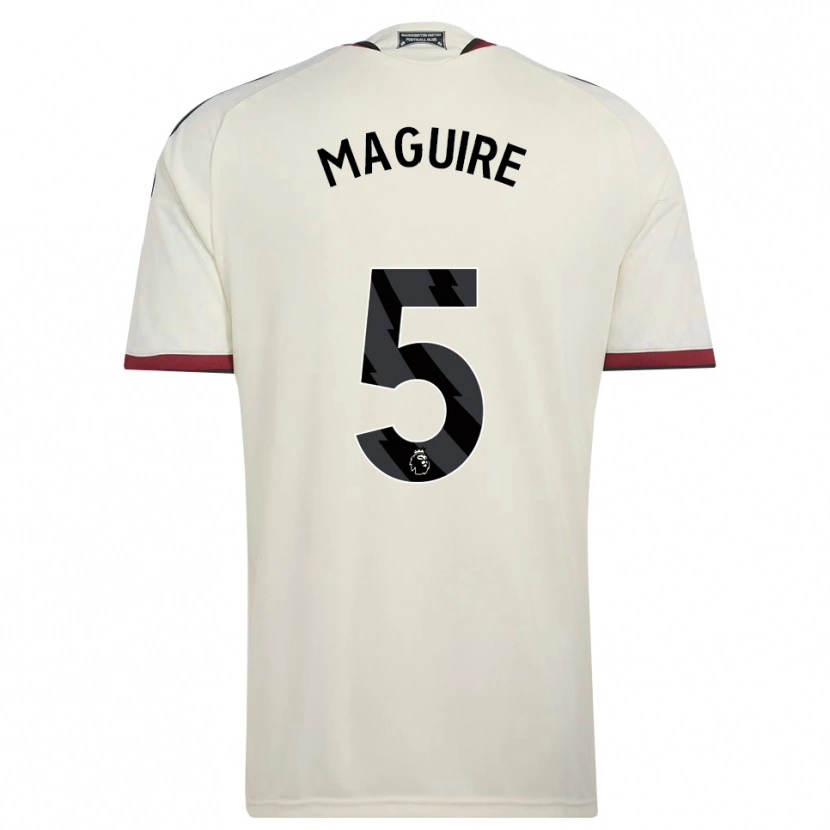 Danxen Niño Camiseta Harry Maguire #5 Beige Negro Rojo Equipación Tercera 2026/27 La Camisa