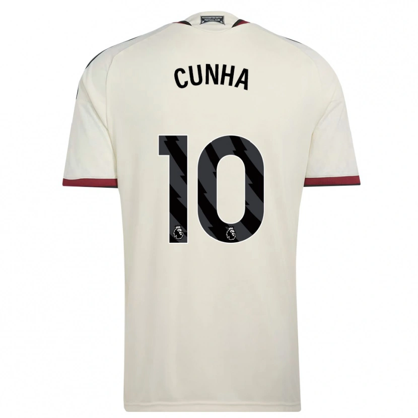 Danxen Niño Camiseta Matheus Cunha #10 Beige Negro Rojo Equipación Tercera 2026/27 La Camisa