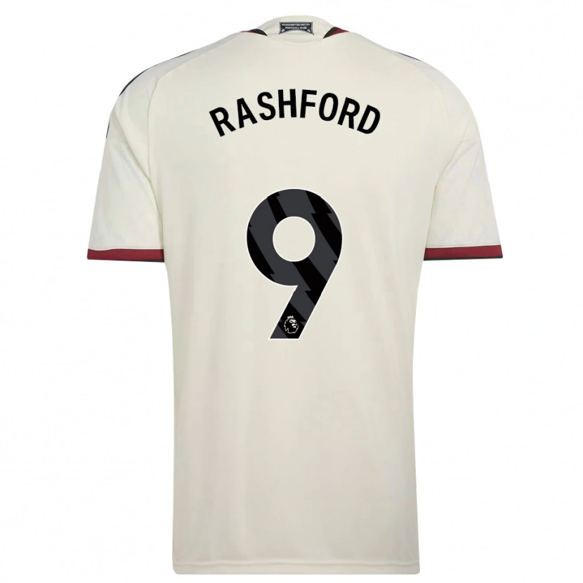 Danxen Niño Camiseta Marcus Rashford #9 Beige Negro Rojo Equipación Tercera 2026/27 La Camisa