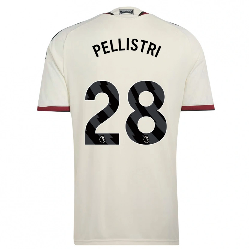 Danxen Niño Camiseta Facundo Pellistri #28 Beige Negro Rojo Equipación Tercera 2026/27 La Camisa