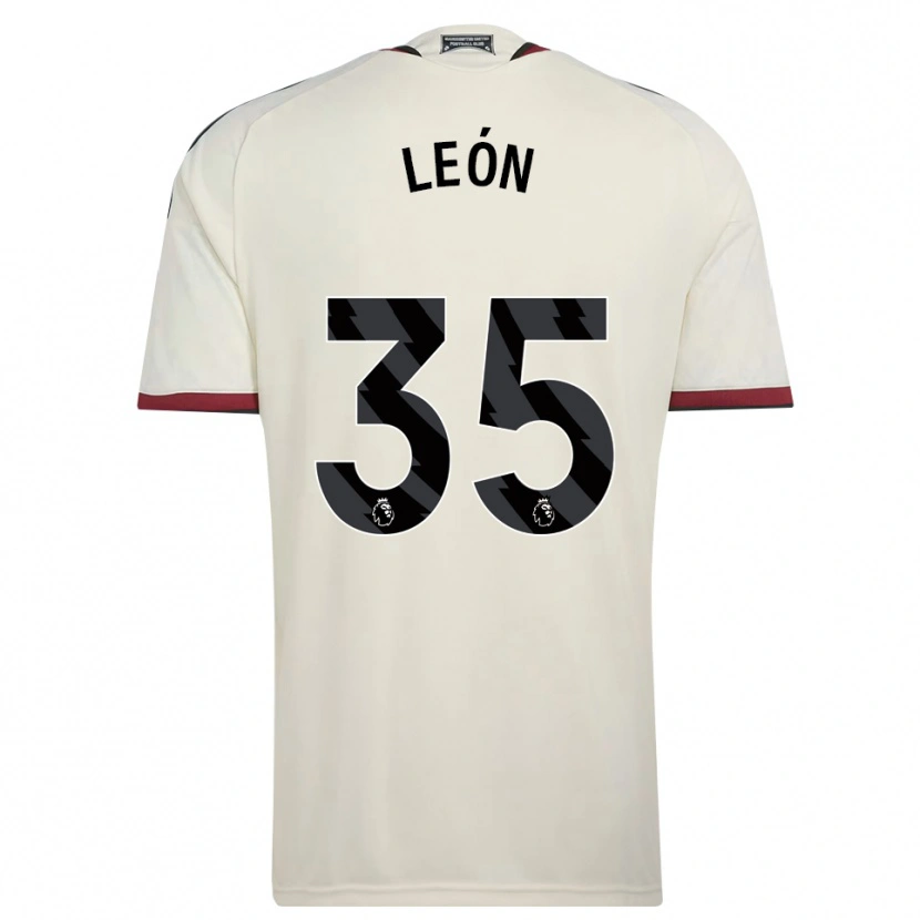 Danxen Niño Camiseta Diego León #35 Beige Negro Rojo Equipación Tercera 2026/27 La Camisa