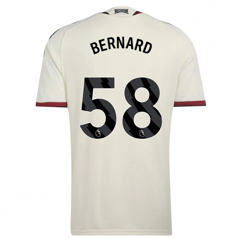 Danxen Niño Camiseta Bernard #58 Beige Negro Rojo Equipación Tercera 2026/27 La Camisa