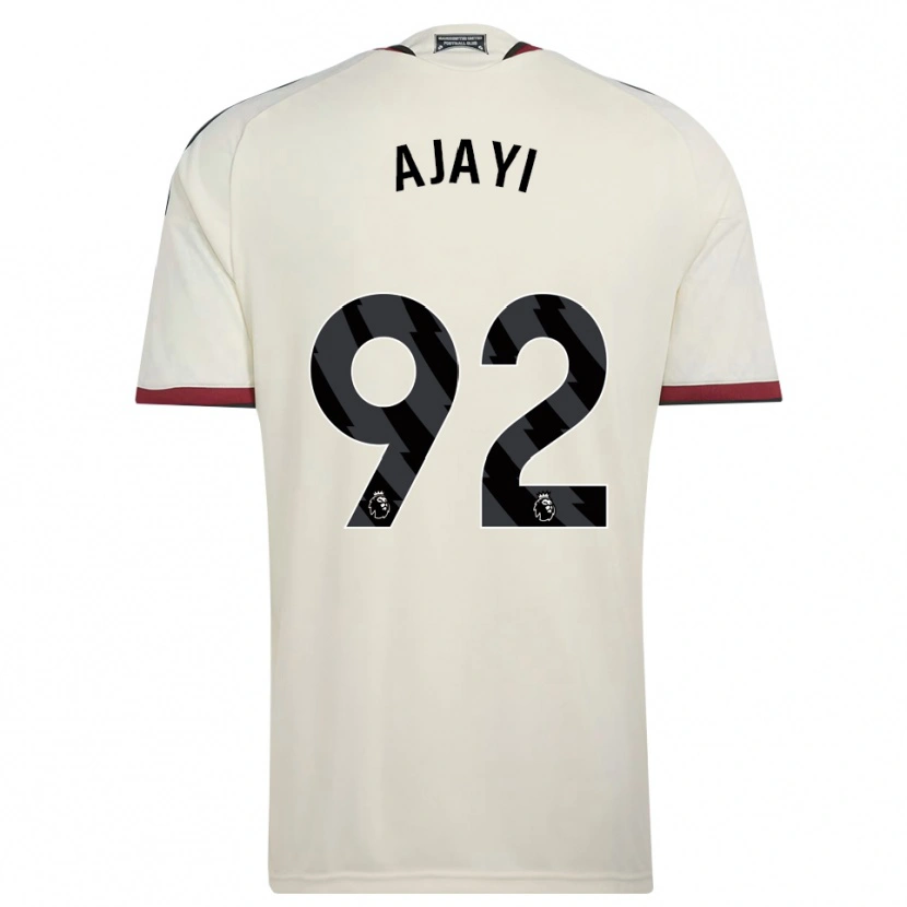 Danxen Niño Camiseta Noah Ajayi #92 Beige Negro Rojo Equipación Tercera 2026/27 La Camisa
