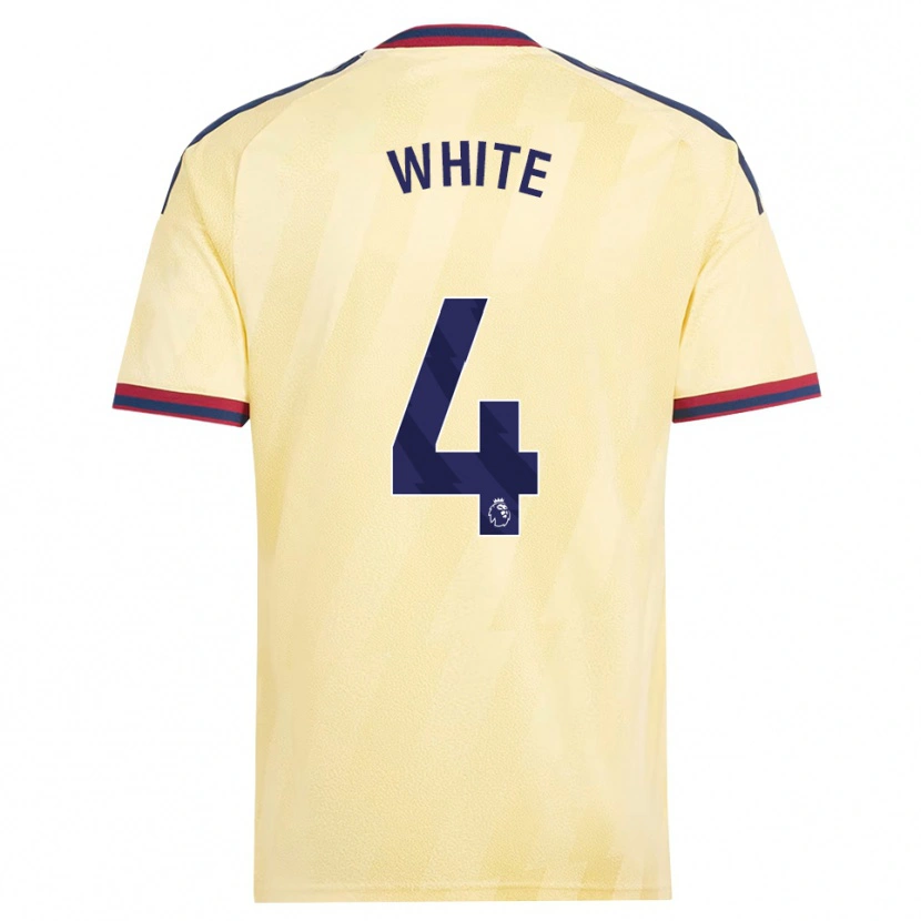 Danxen Niño Camiseta Ben White #4 Amarilloclaro Azulmedianoche Equipación Tercera 2026/27 La Camisa