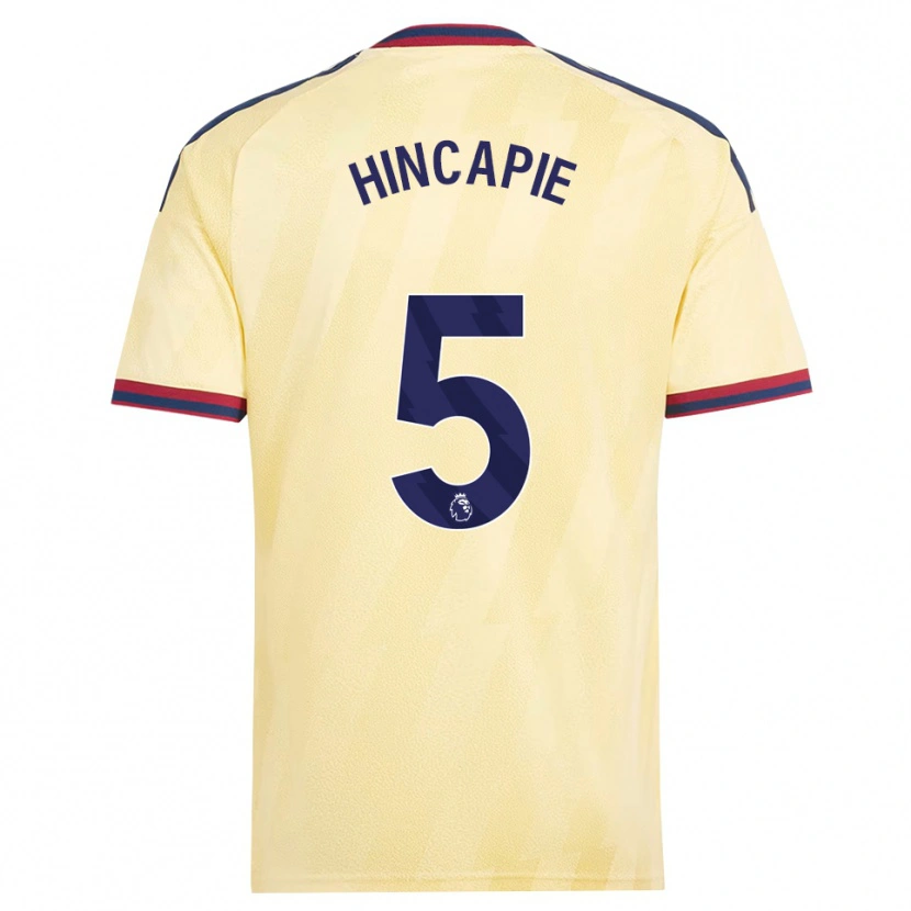 Danxen Niño Camiseta Piero Hincapié #5 Amarilloclaro Azulmedianoche Equipación Tercera 2026/27 La Camisa