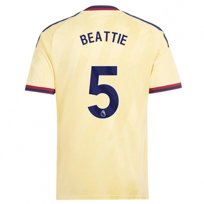 Danxen Niño Camiseta Jen Beattie #5 Amarilloclaro Azulmedianoche Equipación Tercera 2026/27 La Camisa