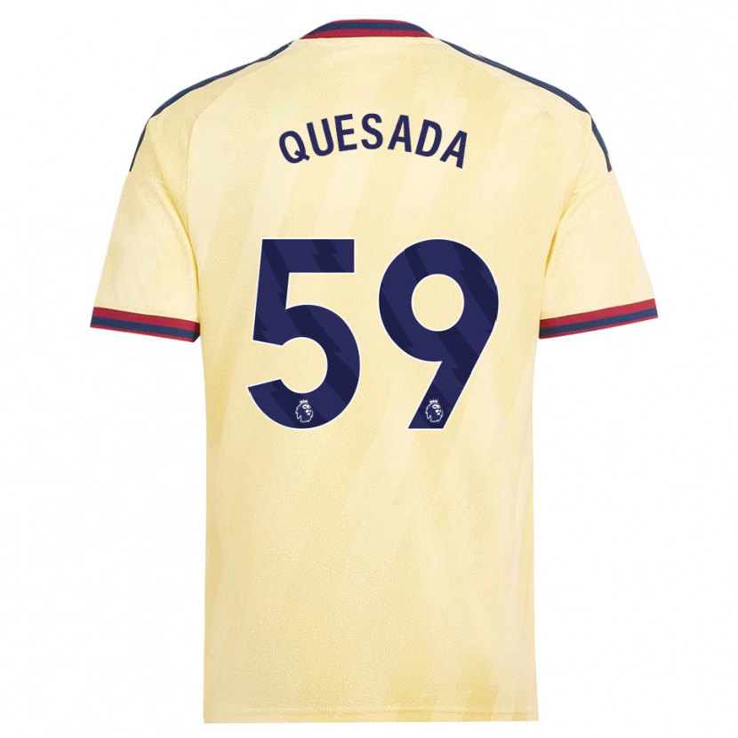 Danxen Niño Camiseta Elián Quesada #59 Amarilloclaro Azulmedianoche Equipación Tercera 2026/27 La Camisa