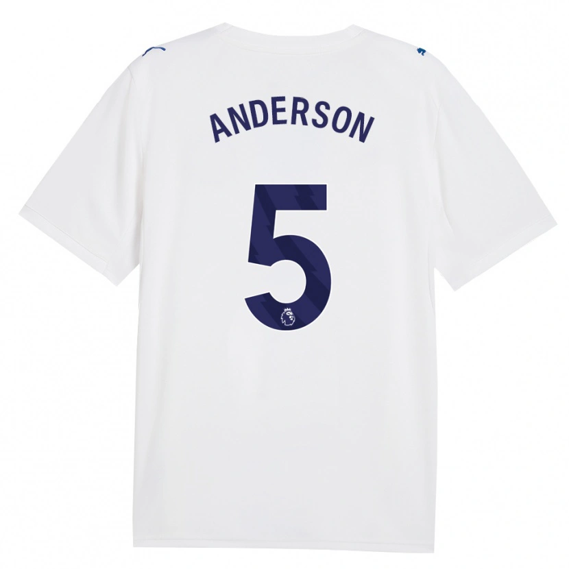 Danxen Niño Camiseta Elliot Anderson #5 Azulmarino Blanco Equipación Tercera 2026/27 La Camisa