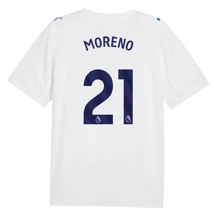 Danxen Niño Camiseta Marlos Moreno #21 Azulmarino Blanco Equipación Tercera 2026/27 La Camisa