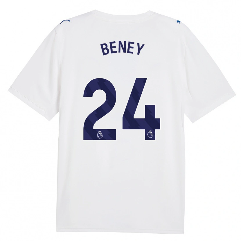 Danxen Niño Camiseta Iman Beney #24 Azulmarino Blanco Equipación Tercera 2026/27 La Camisa