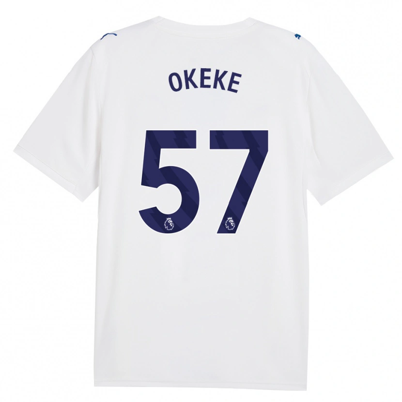 Danxen Niño Camiseta Michael Okeke #57 Azulmarino Blanco Equipación Tercera 2026/27 La Camisa