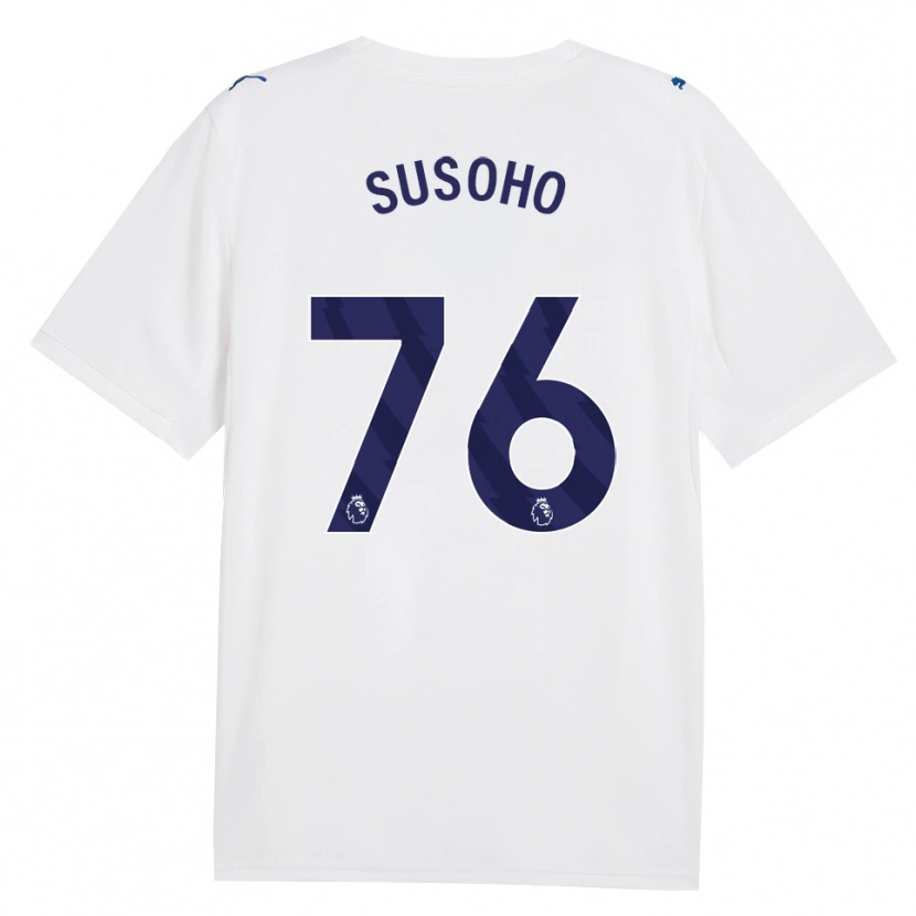 Danxen Niño Camiseta Mahamadou Susoho #76 Azulmarino Blanco Equipación Tercera 2026/27 La Camisa