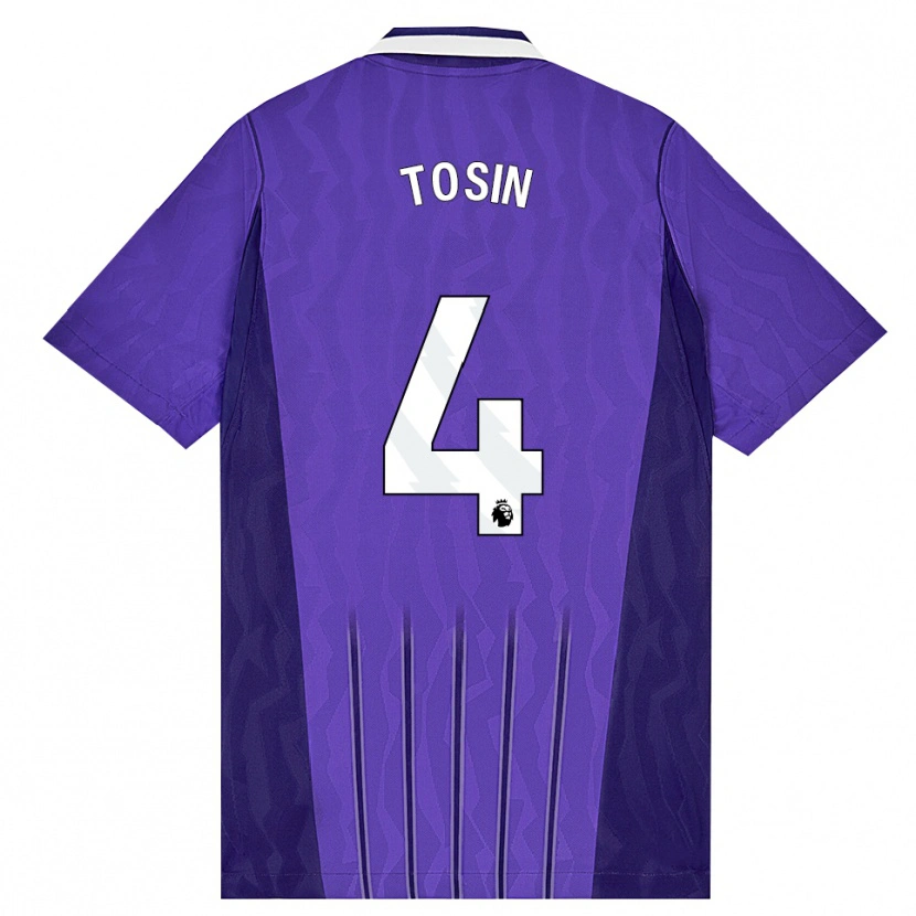 Danxen Niño Camiseta Tosin Adarabioyo #4 Púrpura Blanco Equipación Tercera 2026/27 La Camisa