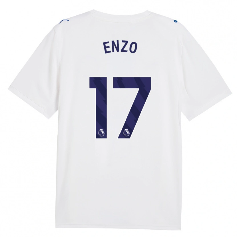 Danxen Niño Camiseta Enzo Fernández #17 Azulmarino Blanco Equipación Tercera 2026/27 La Camisa