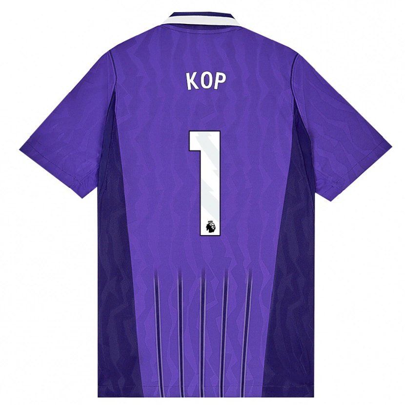 Danxen Niño Camiseta Lize Kop #1 Púrpura Blanco Equipación Tercera 2026/27 La Camisa