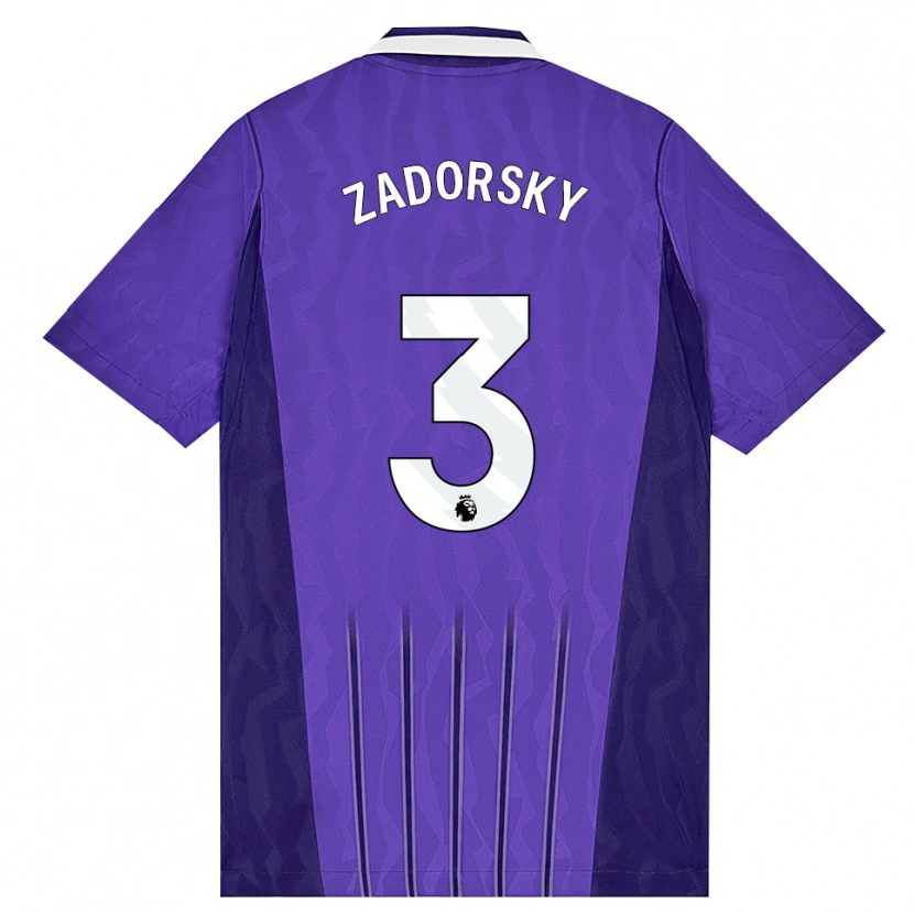 Danxen Niño Camiseta Shelina Zadorsky #3 Púrpura Blanco Equipación Tercera 2026/27 La Camisa