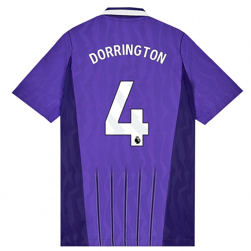 Danxen Niño Camiseta Alfie Dorrington #4 Púrpura Blanco Equipación Tercera 2026/27 La Camisa