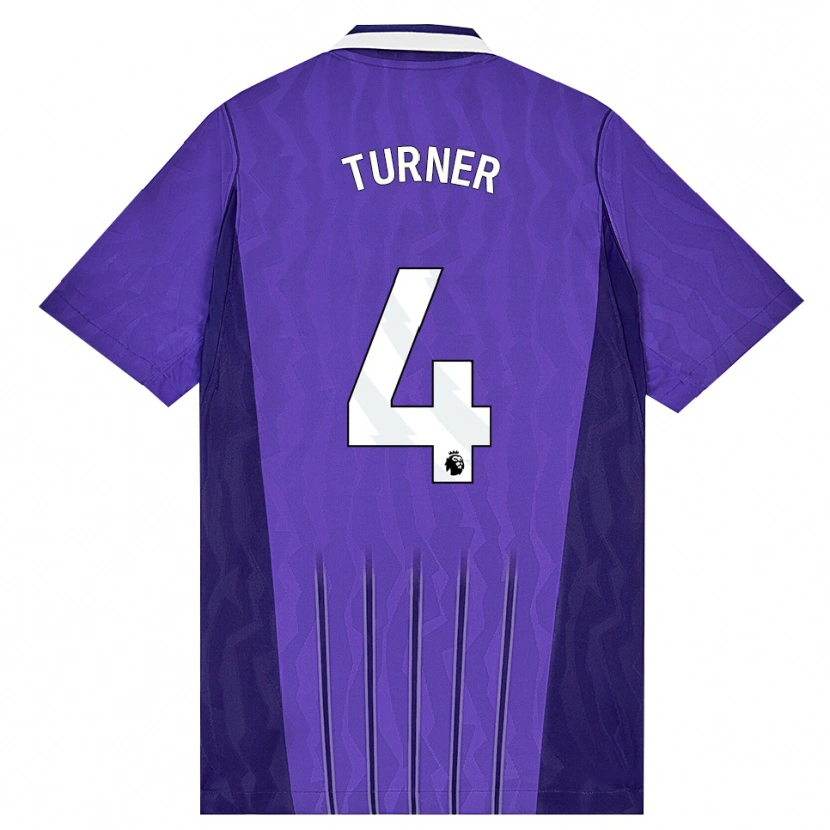 Danxen Niño Camiseta Amy Turner #4 Púrpura Blanco Equipación Tercera 2026/27 La Camisa
