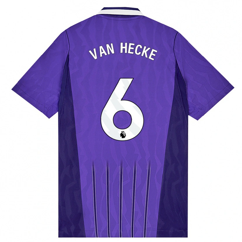 Danxen Niño Camiseta Jan Paul Van Hecke #6 Púrpura Blanco Equipación Tercera 2026/27 La Camisa