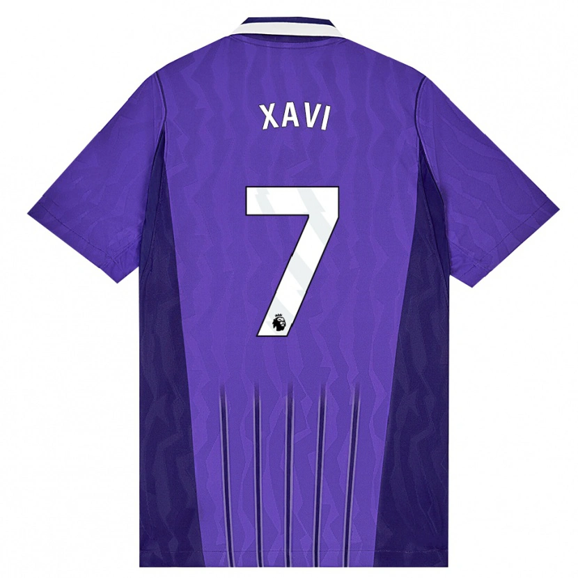 Danxen Niño Camiseta Xavi Simons #7 Púrpura Blanco Equipación Tercera 2026/27 La Camisa