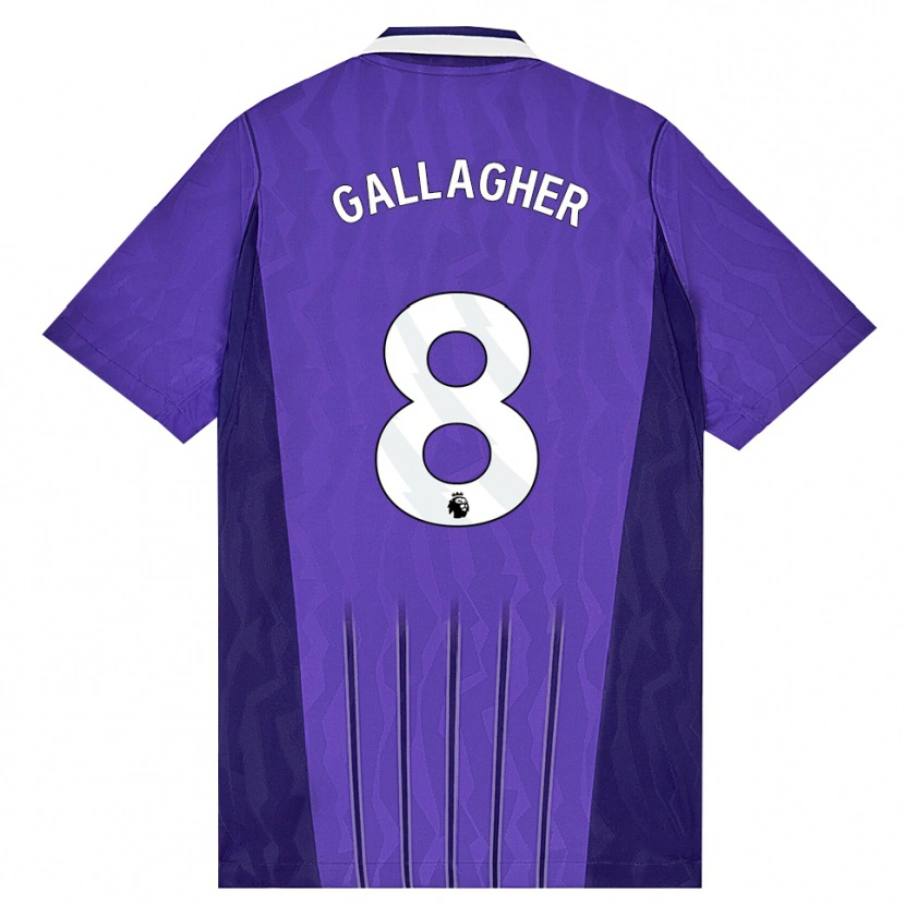 Danxen Niño Camiseta Conor Gallagher #8 Púrpura Blanco Equipación Tercera 2026/27 La Camisa