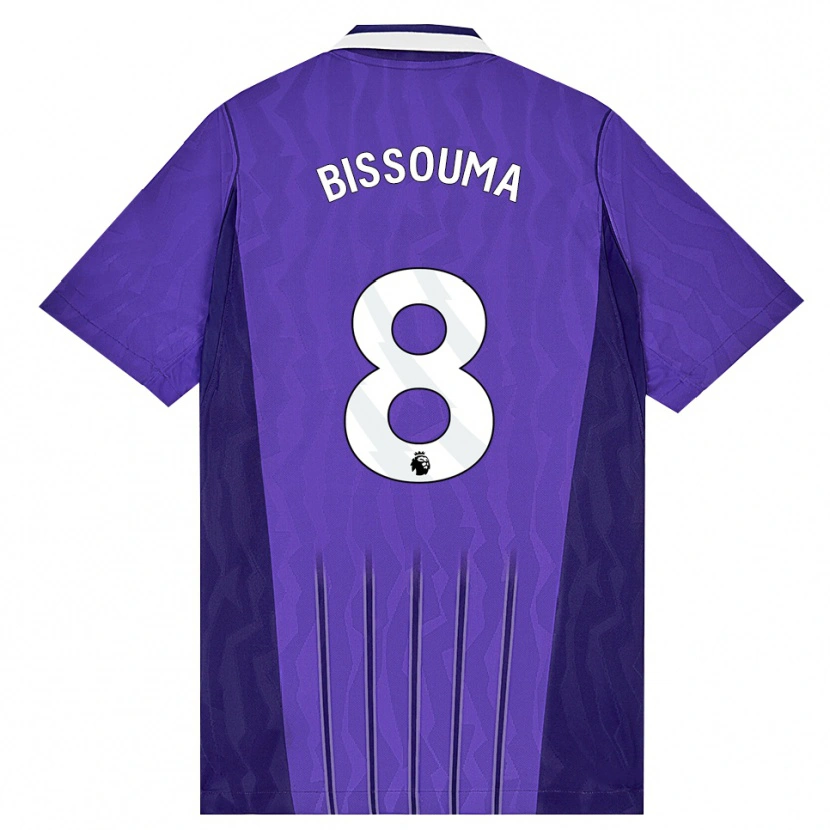 Danxen Niño Camiseta Yves Bissouma #8 Púrpura Blanco Equipación Tercera 2026/27 La Camisa