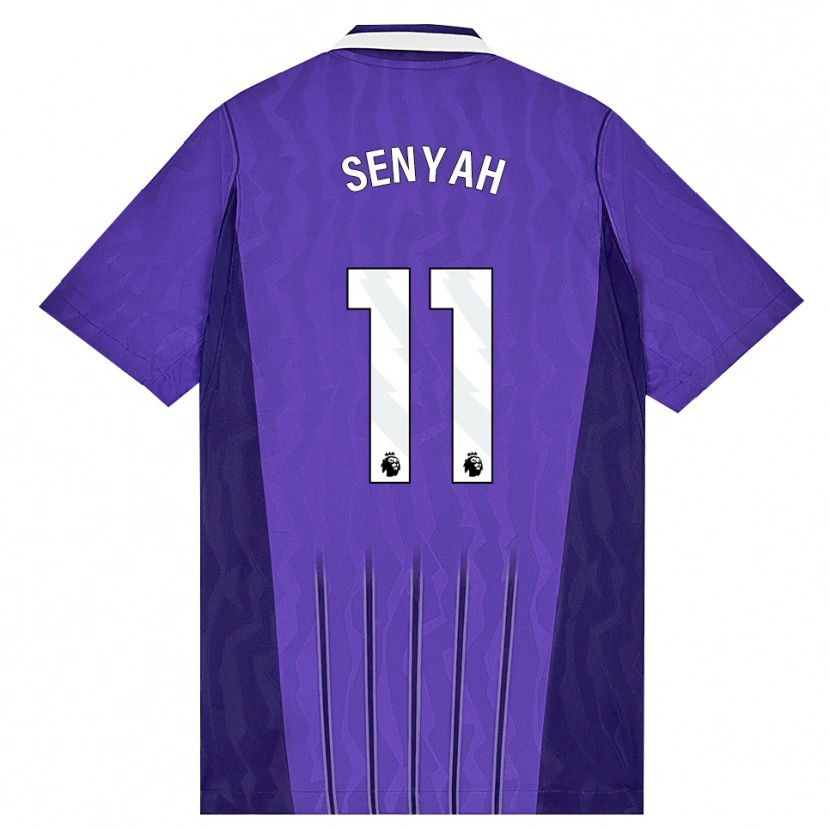 Danxen Niño Camiseta Kwasi Senyah #11 Púrpura Blanco Equipación Tercera 2026/27 La Camisa