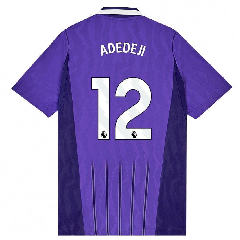 Danxen Niño Camiseta Maxwell Adedeji #12 Púrpura Blanco Equipación Tercera 2026/27 La Camisa