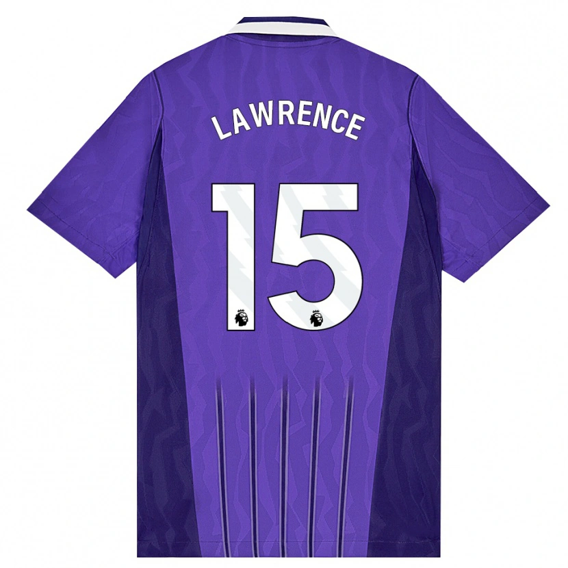 Danxen Niño Camiseta Donte Lawrence #15 Púrpura Blanco Equipación Tercera 2026/27 La Camisa
