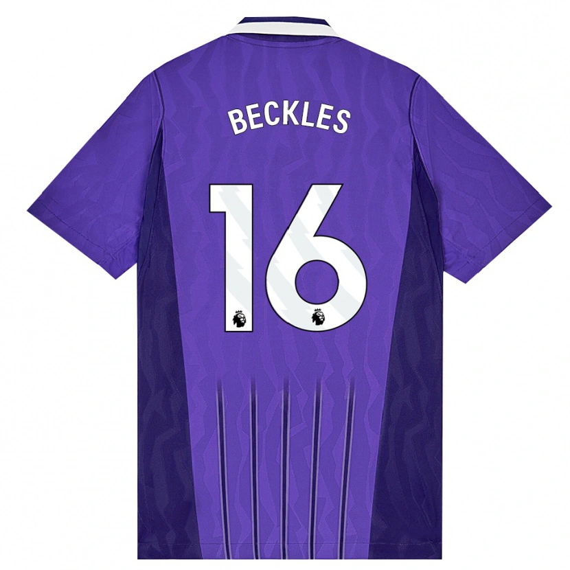 Danxen Niño Camiseta Zion Beckles #16 Púrpura Blanco Equipación Tercera 2026/27 La Camisa