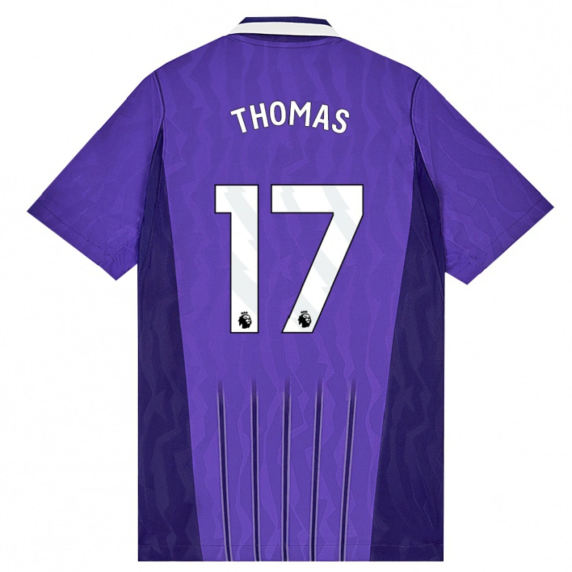 Danxen Niño Camiseta Martha Thomas #17 Púrpura Blanco Equipación Tercera 2026/27 La Camisa