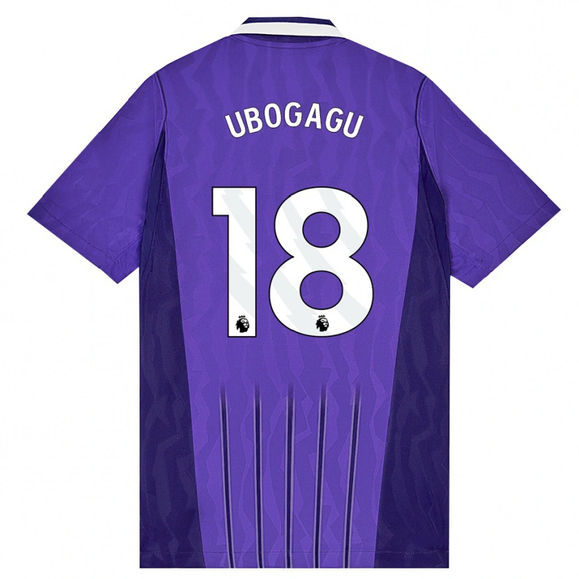 Danxen Niño Camiseta Chioma Ubogagu #18 Púrpura Blanco Equipación Tercera 2026/27 La Camisa