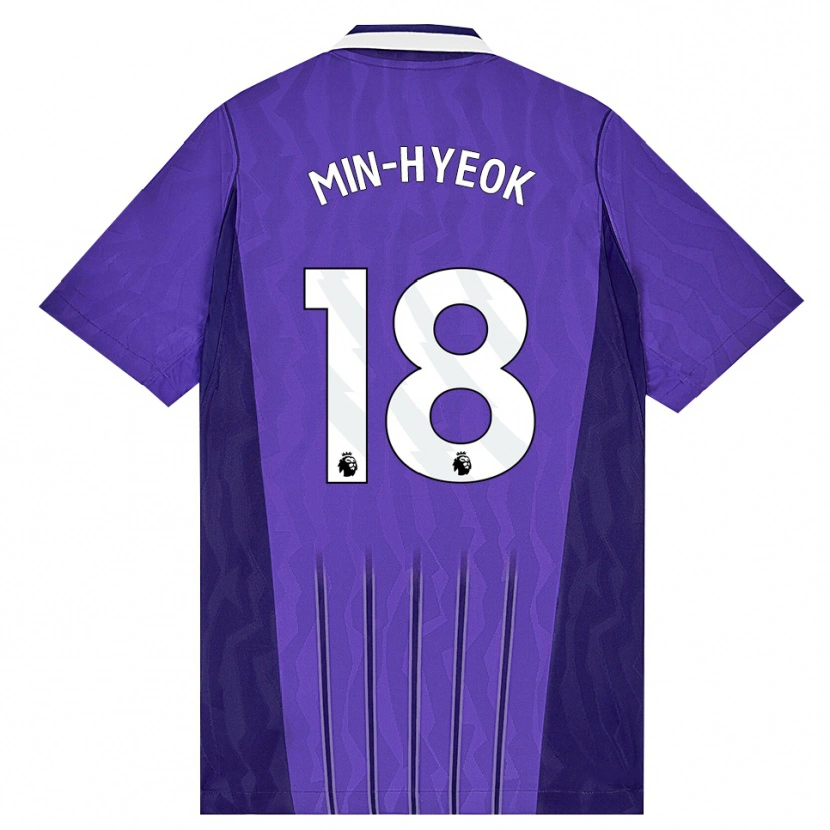 Danxen Niño Camiseta Min-Hyeok Yang #18 Púrpura Blanco Equipación Tercera 2026/27 La Camisa