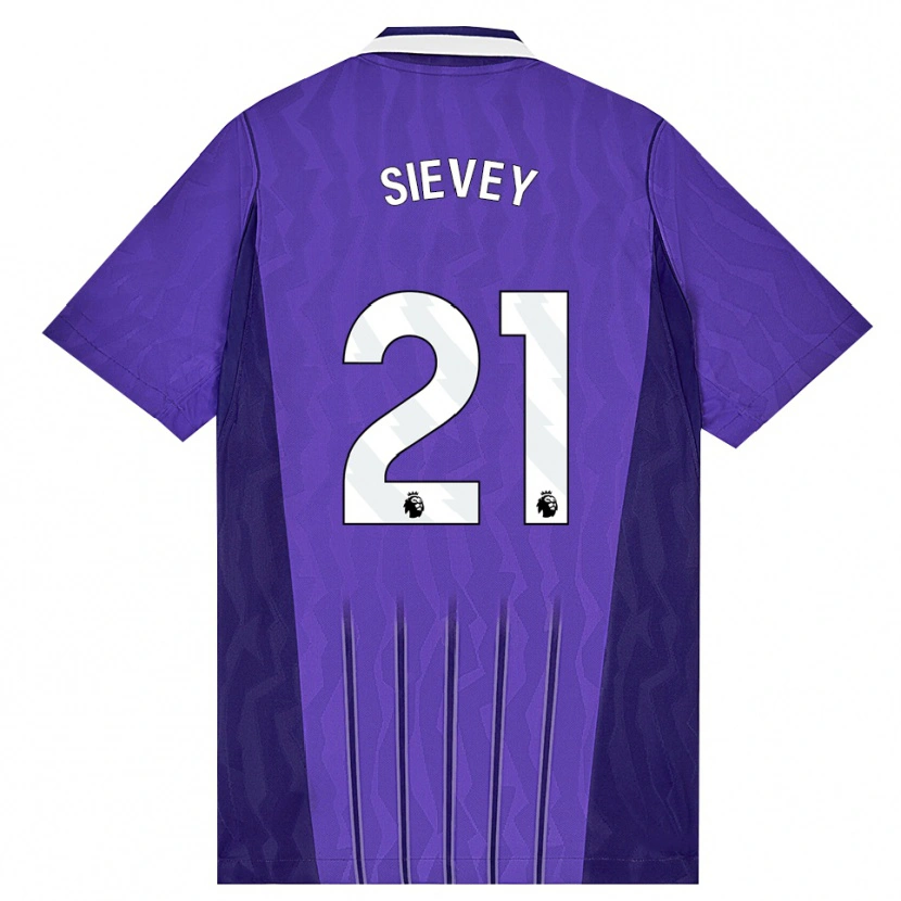 Danxen Niño Camiseta Max Sievey #21 Púrpura Blanco Equipación Tercera 2026/27 La Camisa