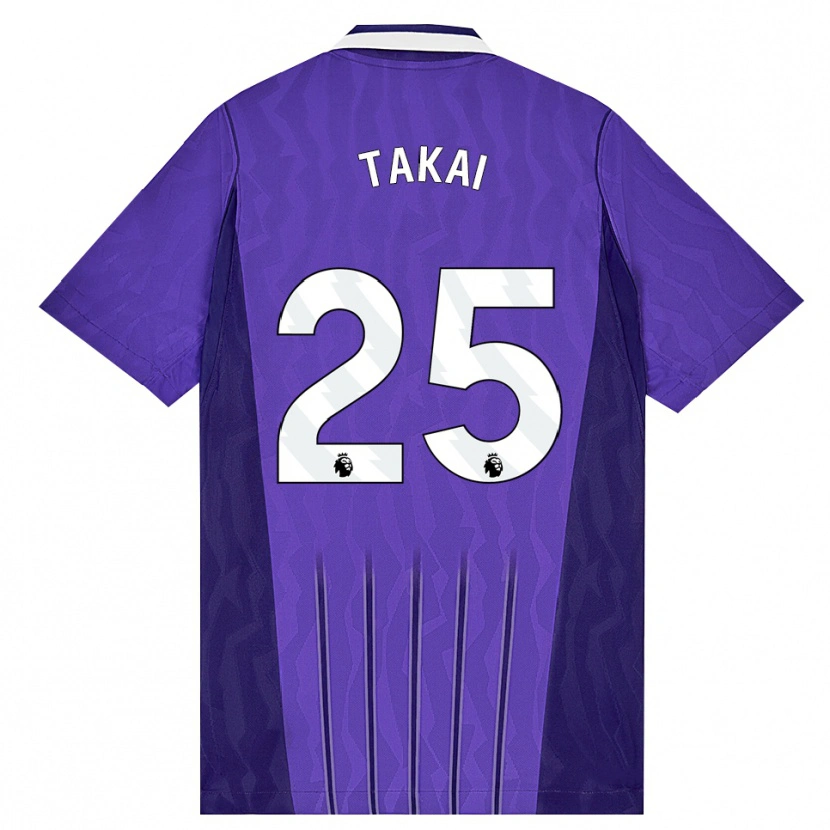 Danxen Niño Camiseta Kota Takai #25 Púrpura Blanco Equipación Tercera 2026/27 La Camisa