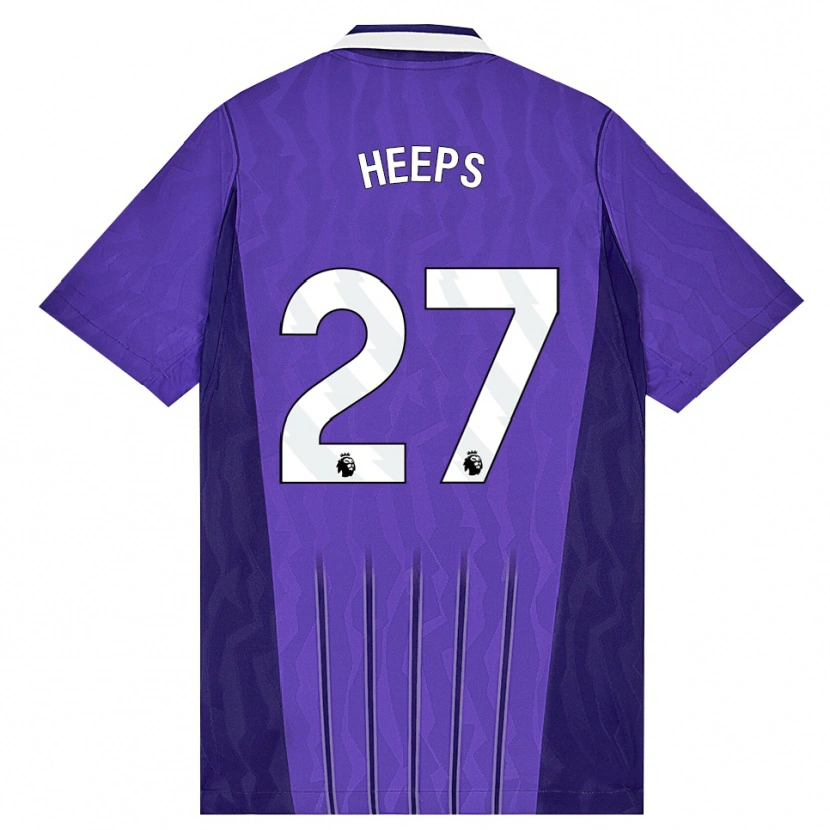Danxen Niño Camiseta Eleanor Heeps #27 Púrpura Blanco Equipación Tercera 2026/27 La Camisa