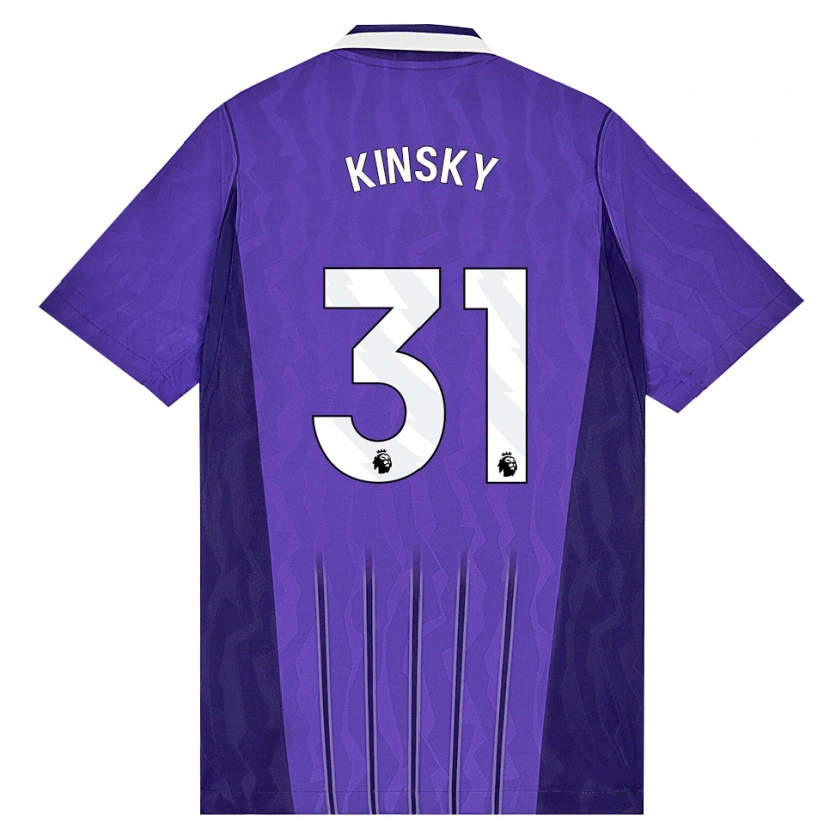 Danxen Niño Camiseta Antonín Kinský #31 Púrpura Blanco Equipación Tercera 2026/27 La Camisa