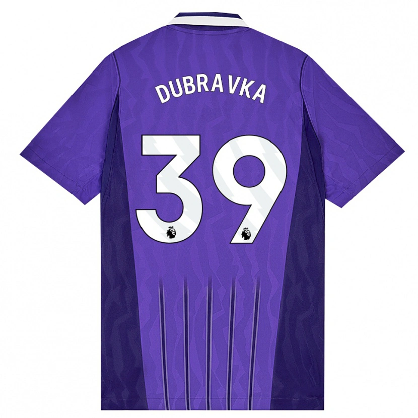 Danxen Niño Camiseta Martin Dúbravka #39 Púrpura Blanco Equipación Tercera 2026/27 La Camisa