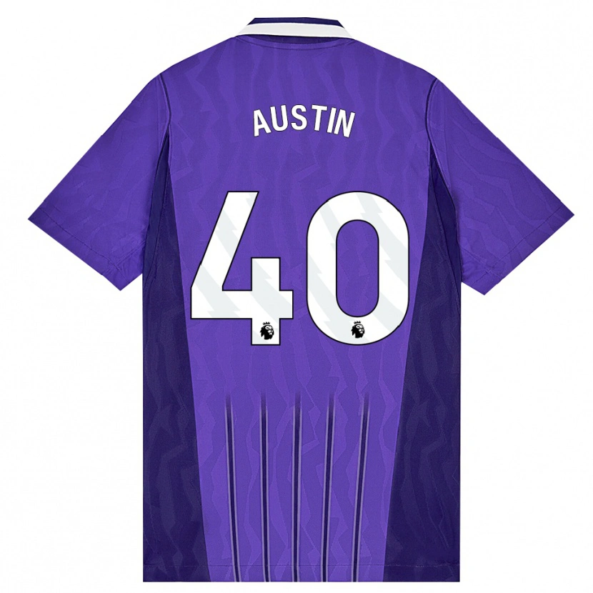 Danxen Niño Camiseta Brandon Austin #40 Púrpura Blanco Equipación Tercera 2026/27 La Camisa