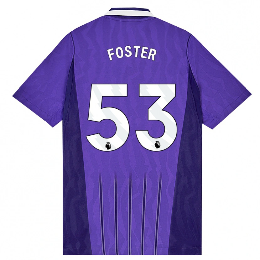 Danxen Niño Camiseta Brooklyn Lyons Foster #53 Púrpura Blanco Equipación Tercera 2026/27 La Camisa
