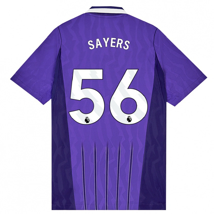 Danxen Niño Camiseta Charlie Sayers #56 Púrpura Blanco Equipación Tercera 2026/27 La Camisa