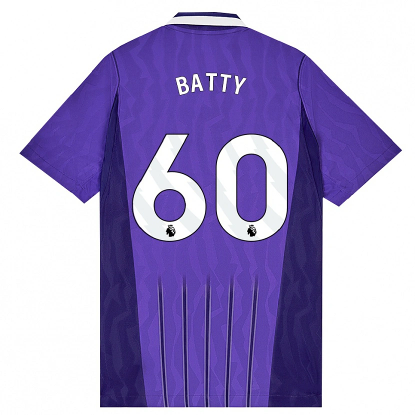Danxen Niño Camiseta Dan Batty #60 Púrpura Blanco Equipación Tercera 2026/27 La Camisa