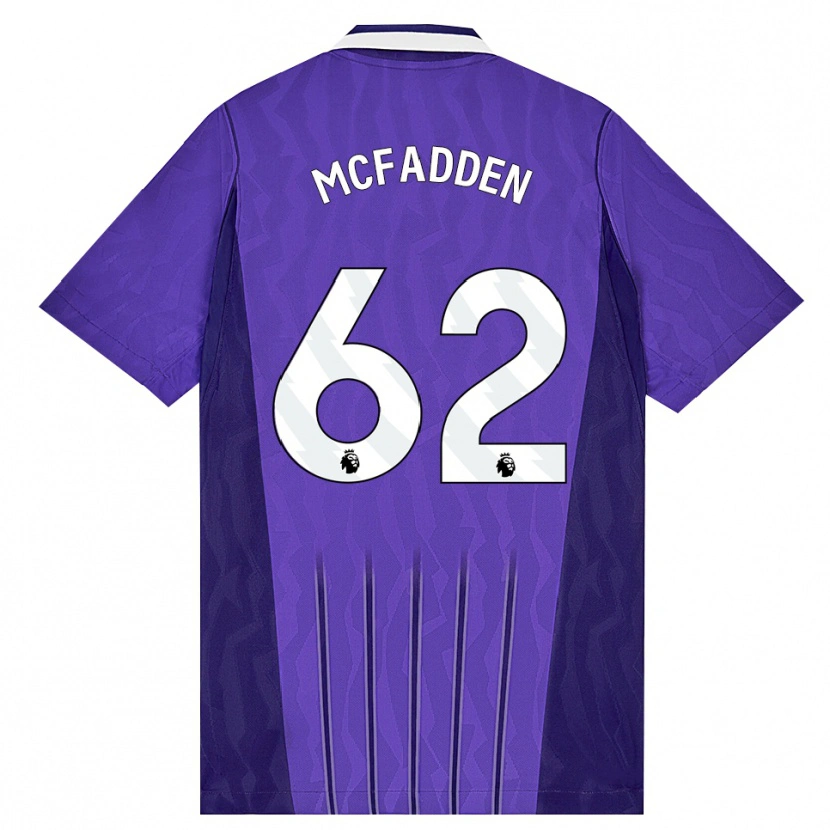 Danxen Niño Camiseta Max Mcfadden #62 Púrpura Blanco Equipación Tercera 2026/27 La Camisa